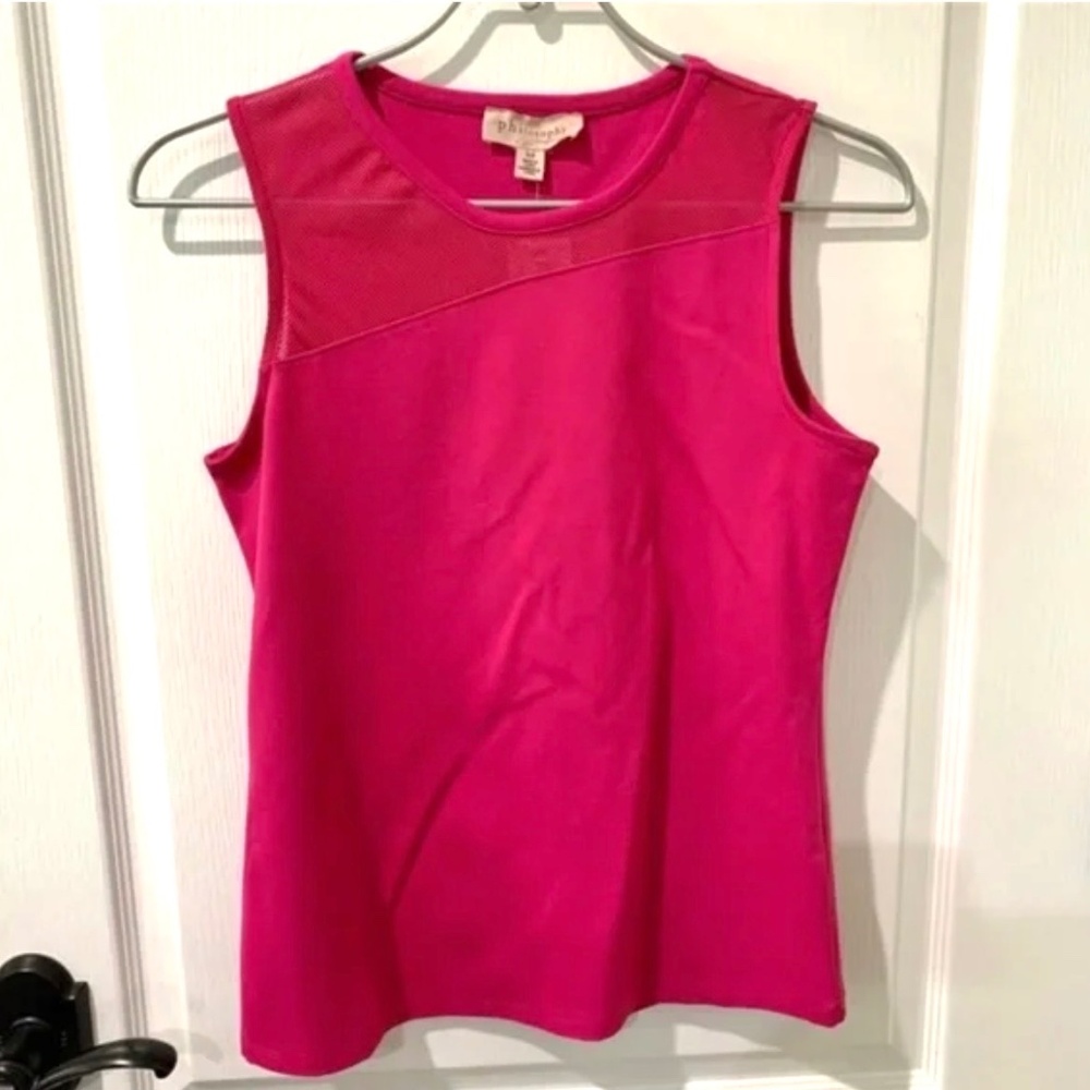 Philosophy Pink Fuchsia Sleeveless Athleisure Top-NWT